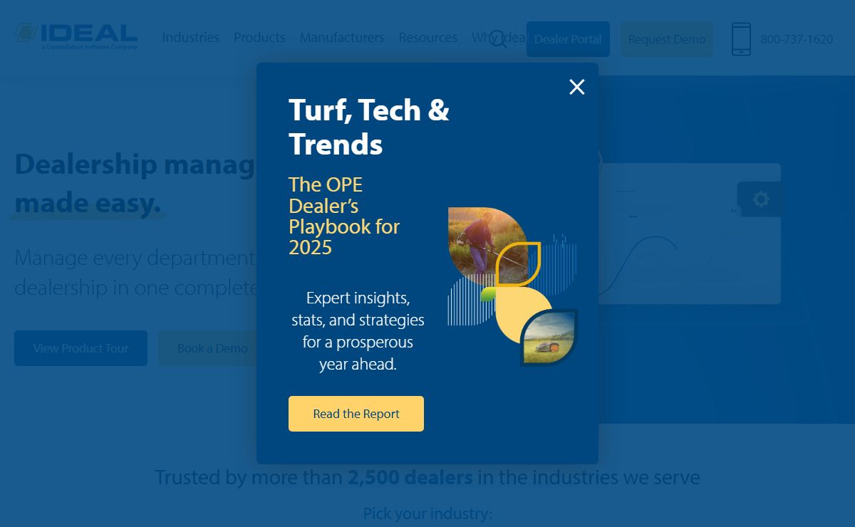 Dealership Management Software for OPE, Powersports, Trailer, Marine, Ag : Ideal Computer Systems