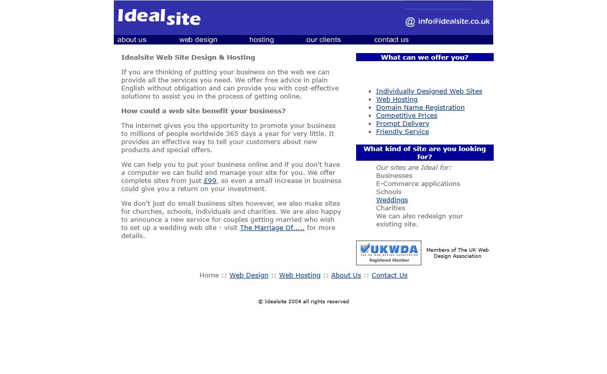 Idealsite Web Design - Norfolk based web site design & hosting for small business