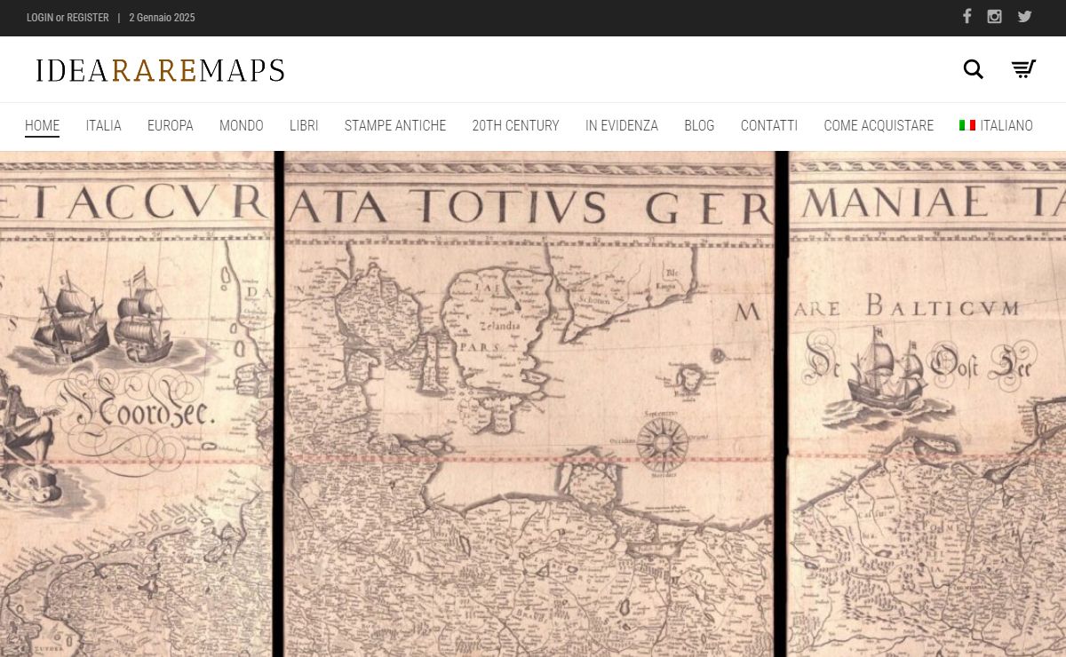 Carte Geografiche Originali Antiche dal XVI al XX secolo - Idea Rare Maps