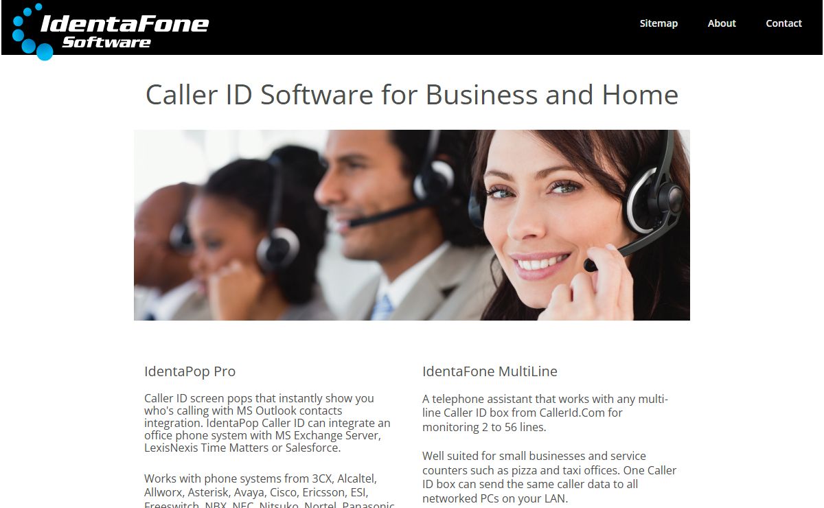 Caller ID Software Products For Windows - IdentaFone