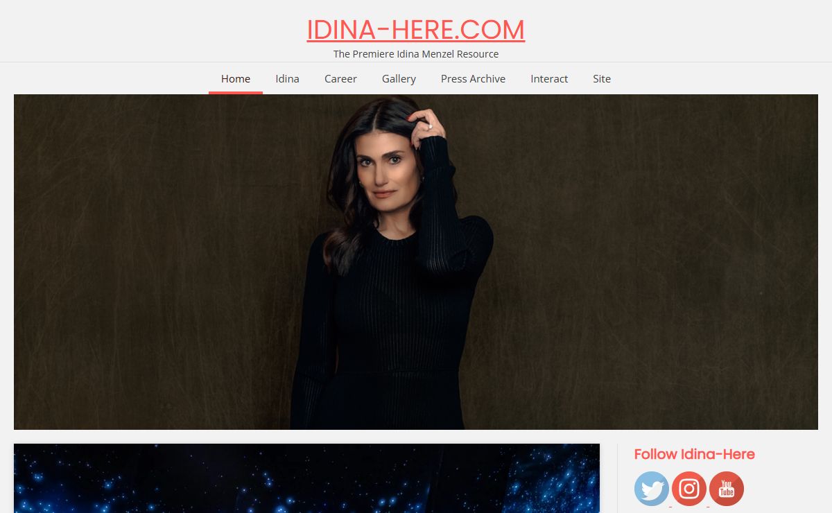 Idina-Here.Com – The Premiere Idina Menzel Resource