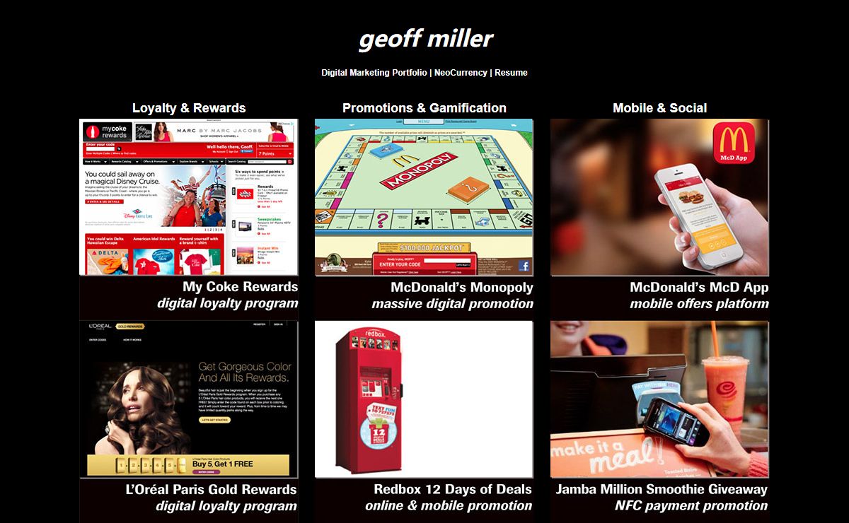 Geoff Miller - Digital Idiot Savant. CEO and Co-Founder of NeoCurrency. Previously at Marketing Store, XM Asia, chemistri and Leo Burnett.