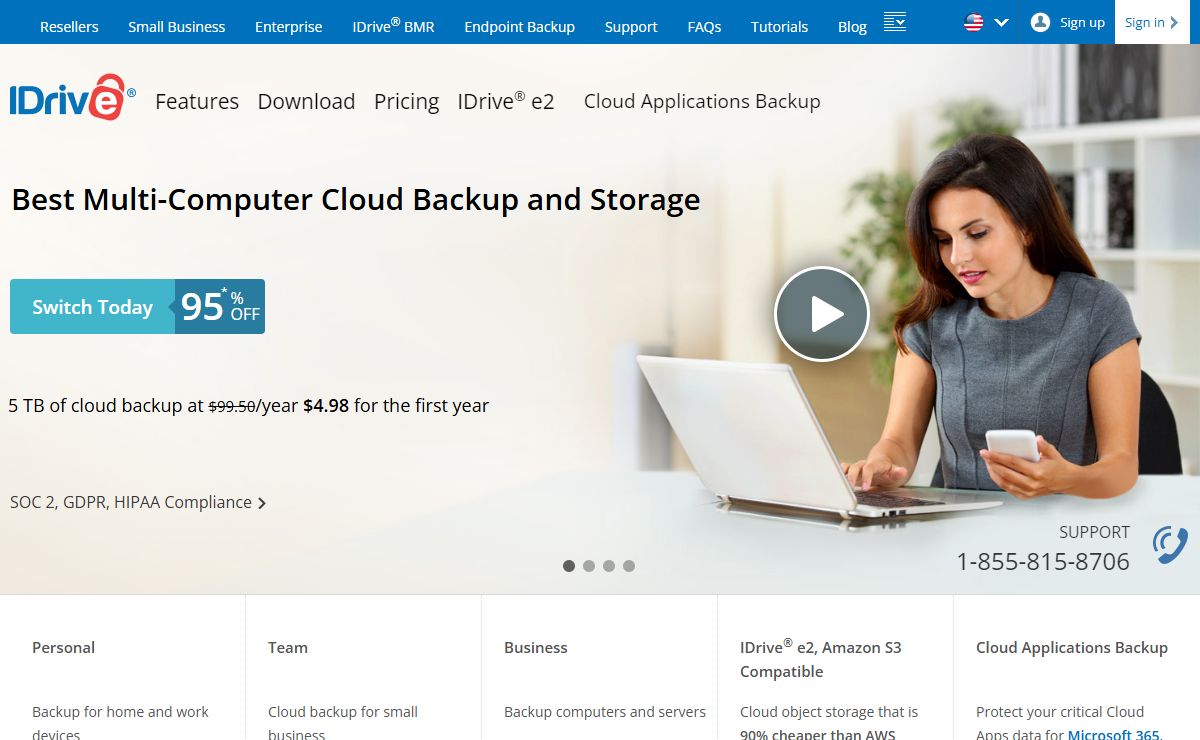 Cloud Backup and Storage solutions for home and business - IDrive®
