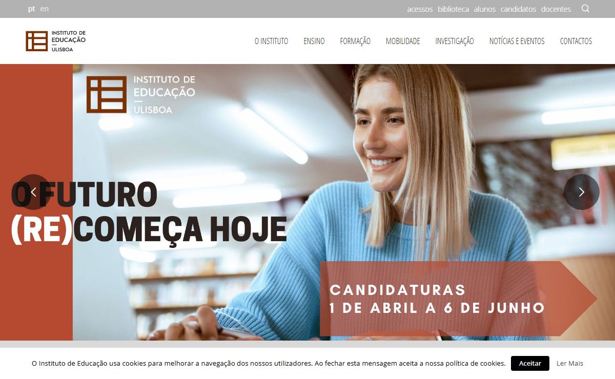 Instituto de Educação - Unidade orgânica da Universidade de Lisboa, vocacionada para a investigação