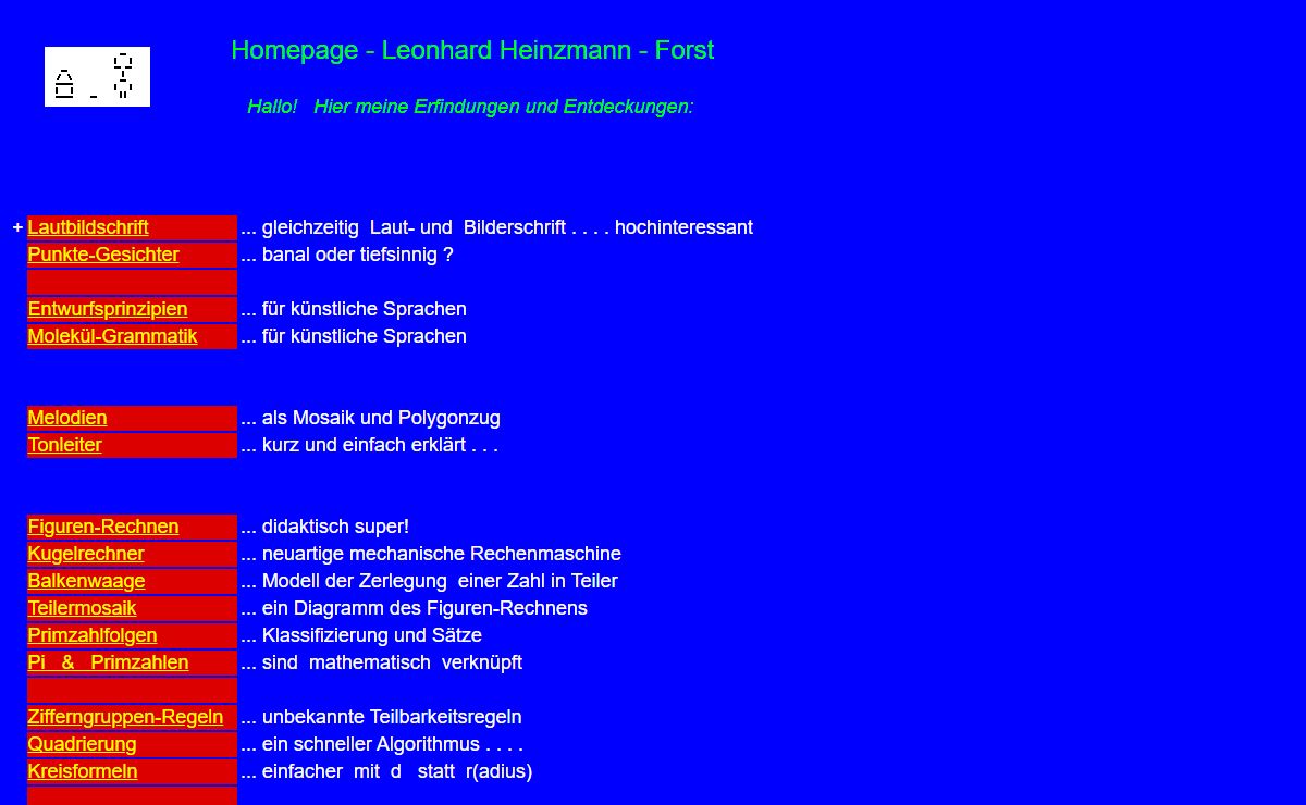 Homepage Leonhard Heinzmann, Forst