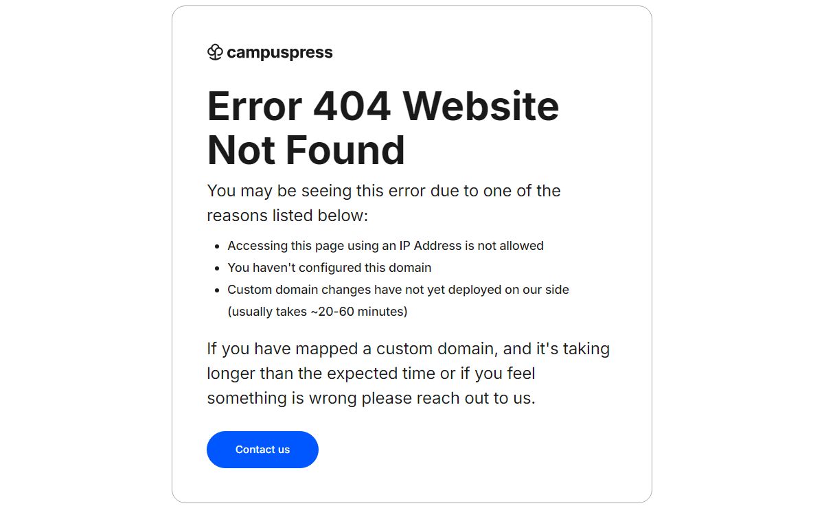 Website Not Found