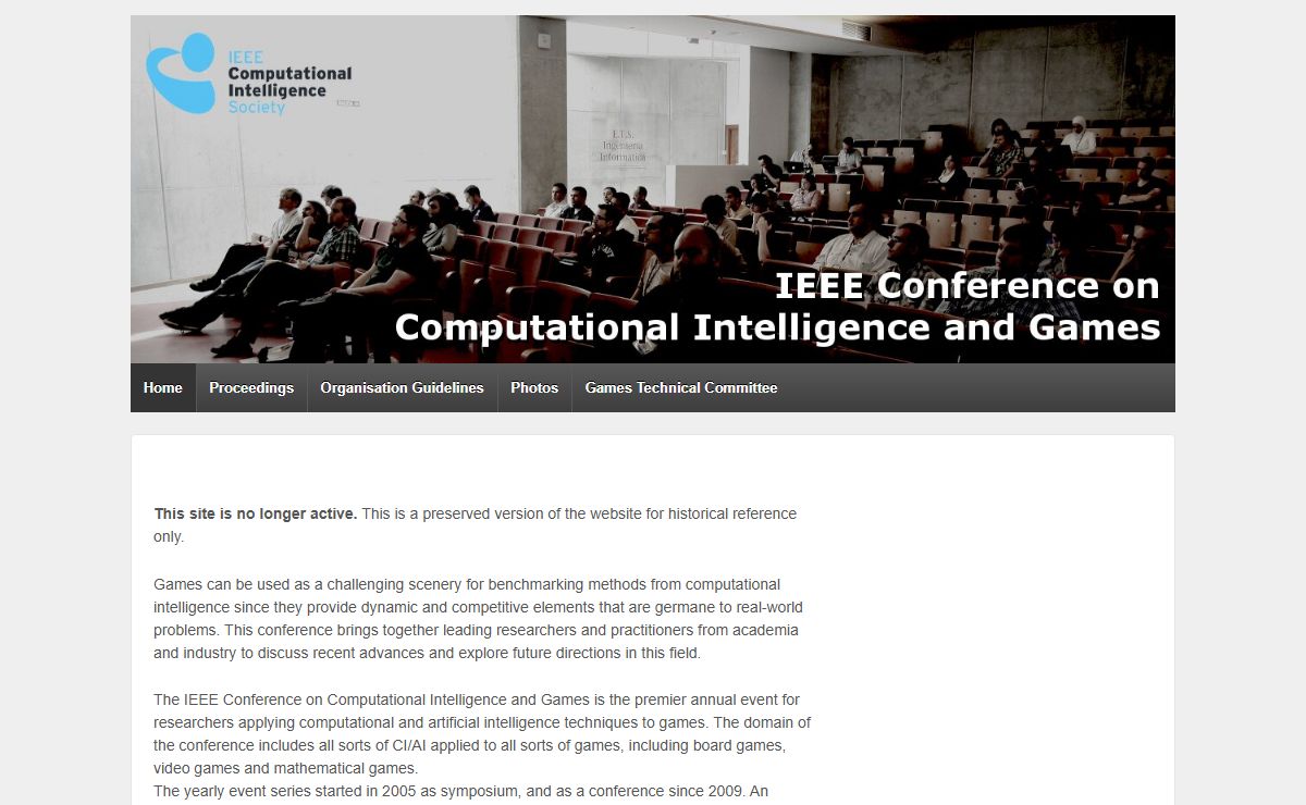 IEEE Conference on Computational Intelligence and Games | IEEE Computational Intelligence Society