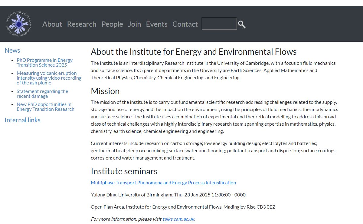 Institute for Energy and Environmental Flows