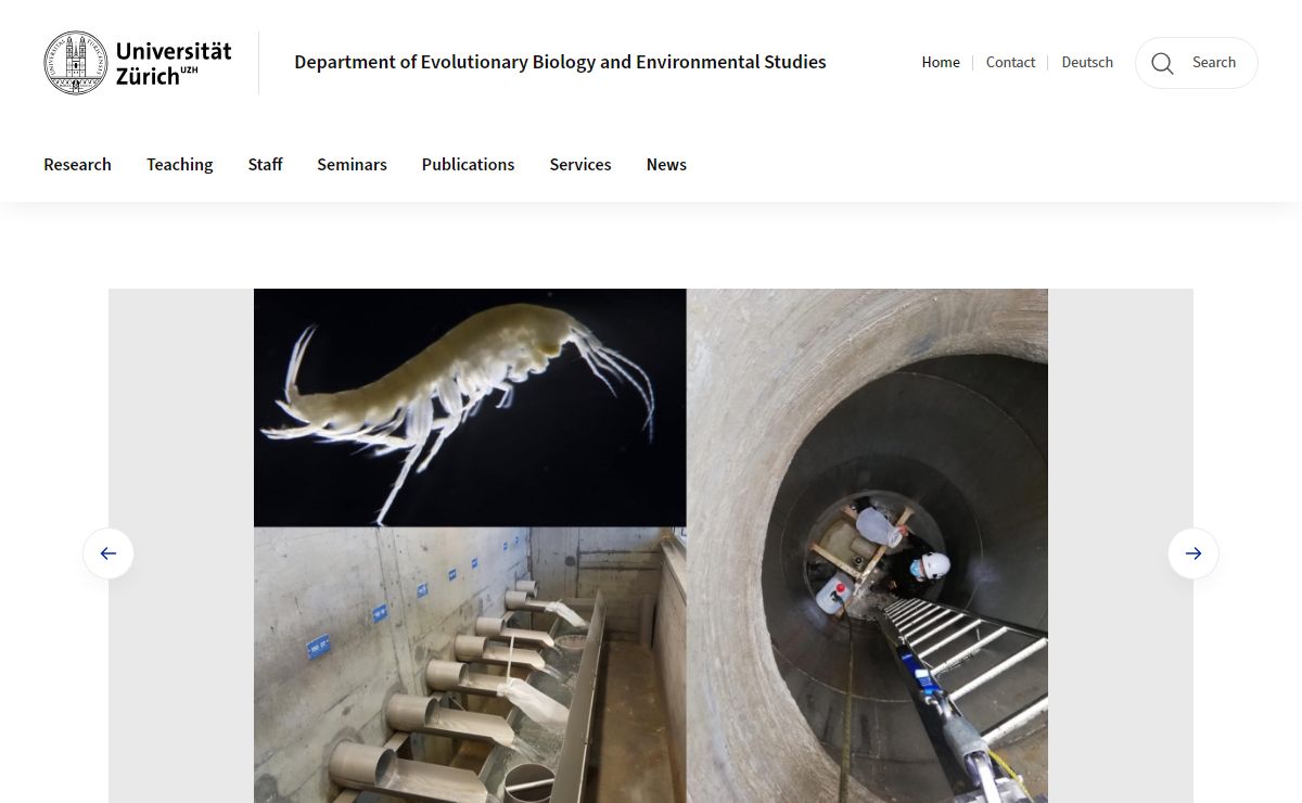 | Department of Evolutionary Biology and Environmental Studies | UZH