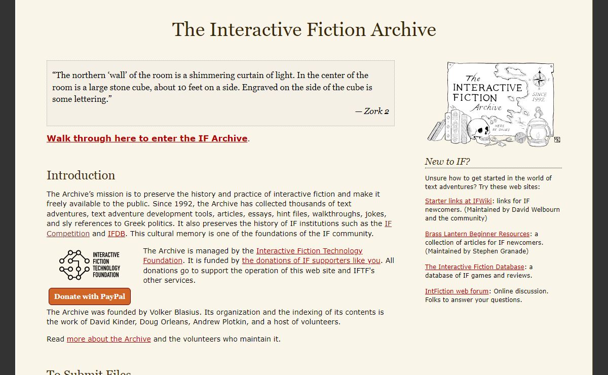 The Interactive Fiction Archive