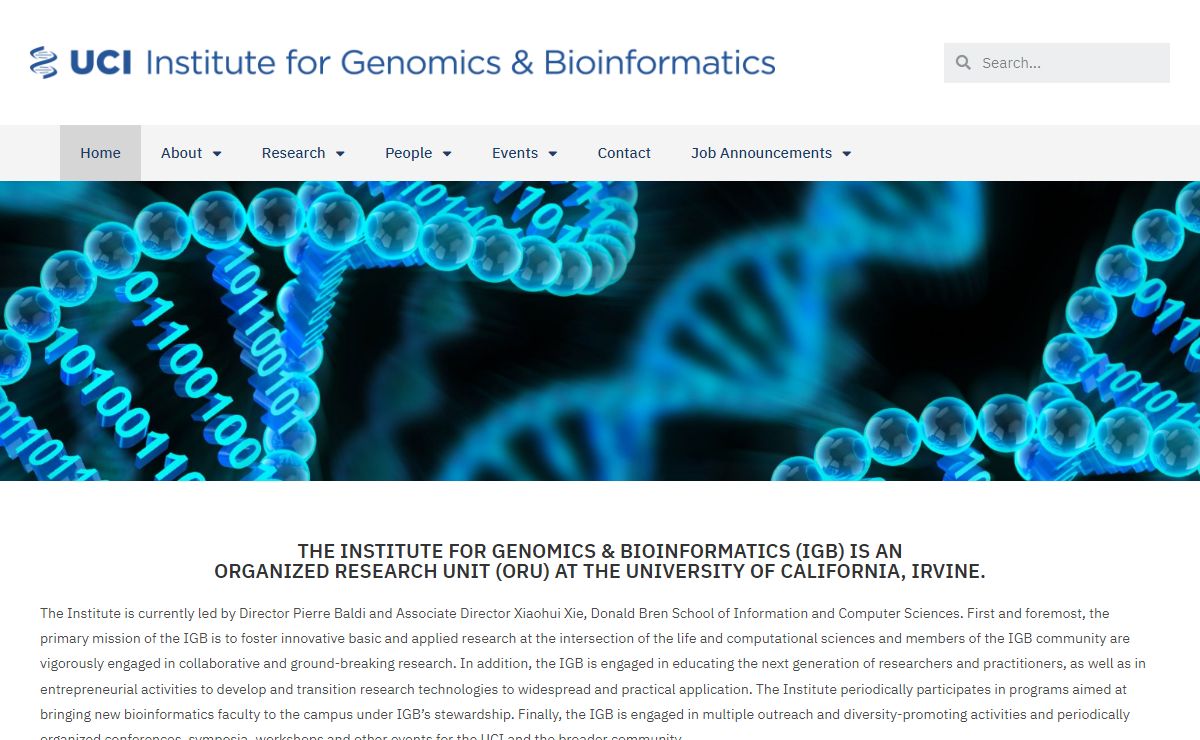 UCI Institute for Genomics & Bioinformatics – IGB at UC Irvine