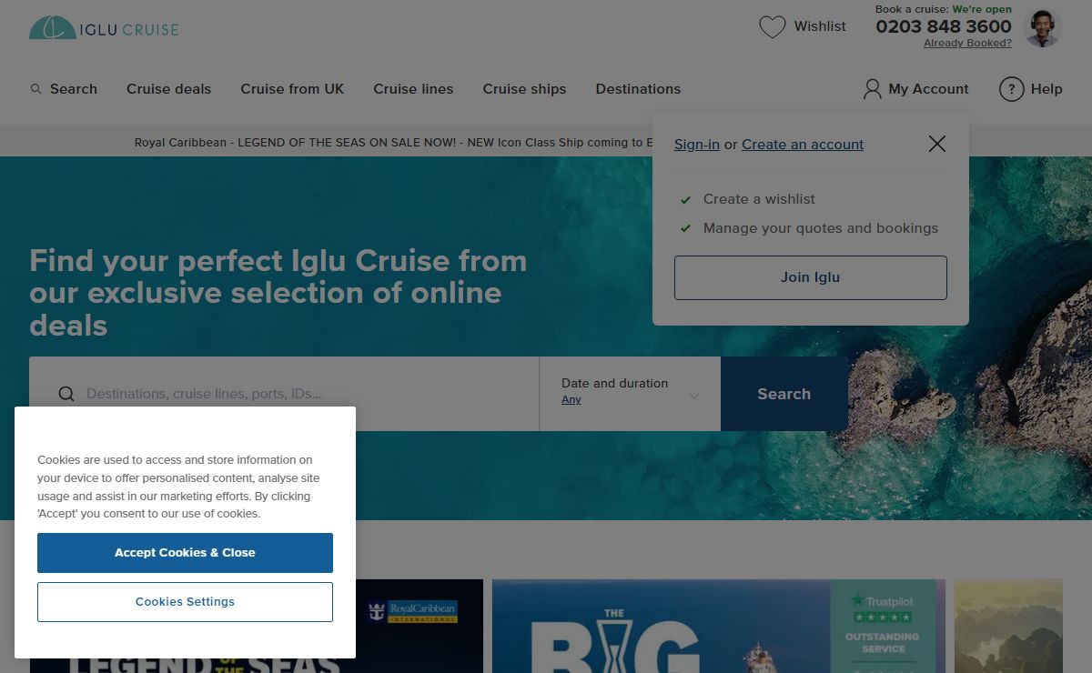 Cruise Holidays 2025 & 2026 | Iglu Cruise
