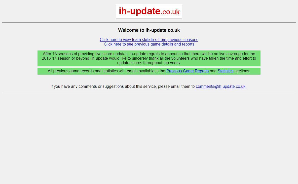 ih-update.co.uk - Live Ice Hockey Scores