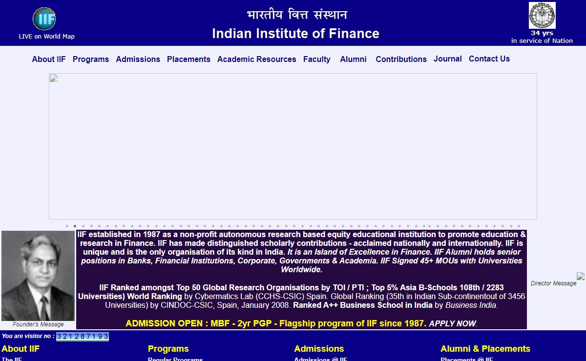 Indian Institute of Finance www.iif.edu