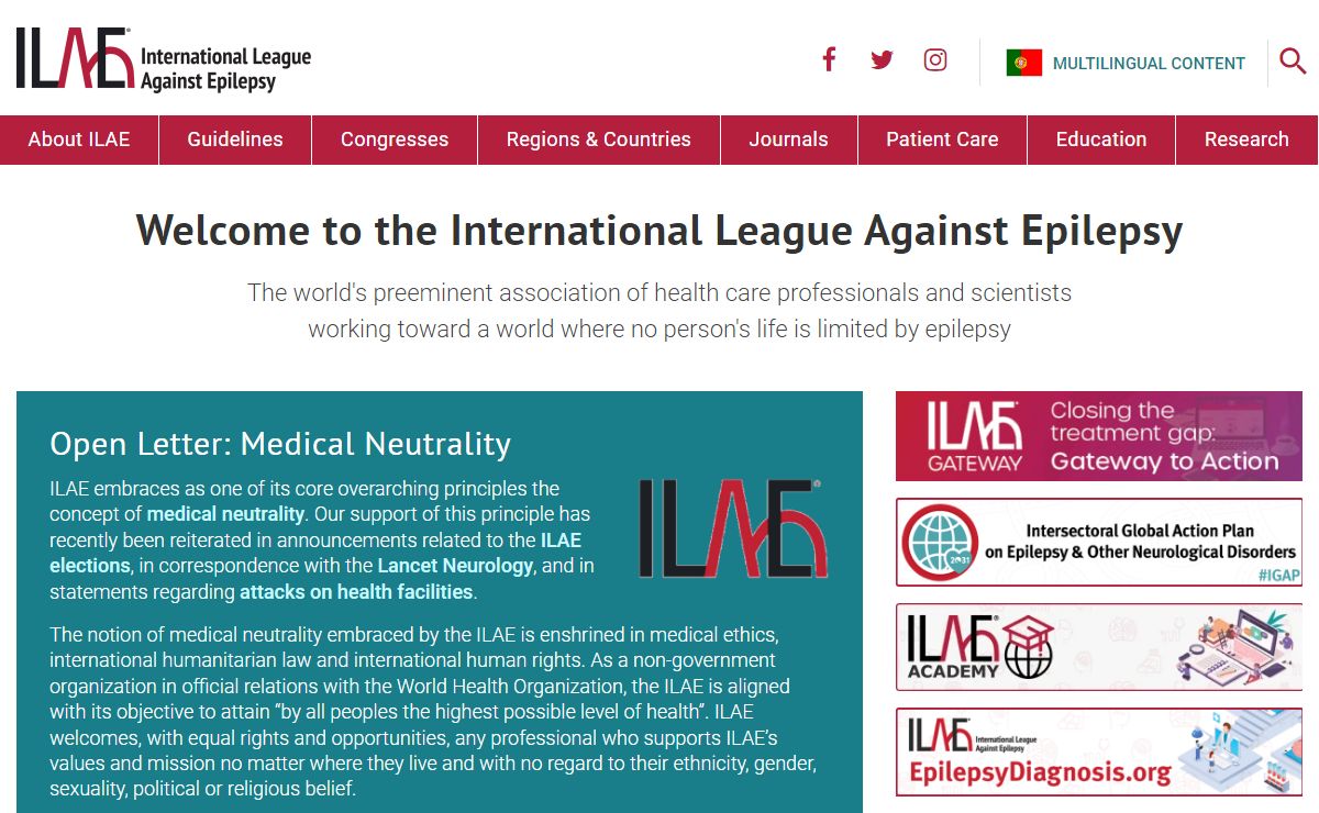 Welcome to the International League Against Epilepsy