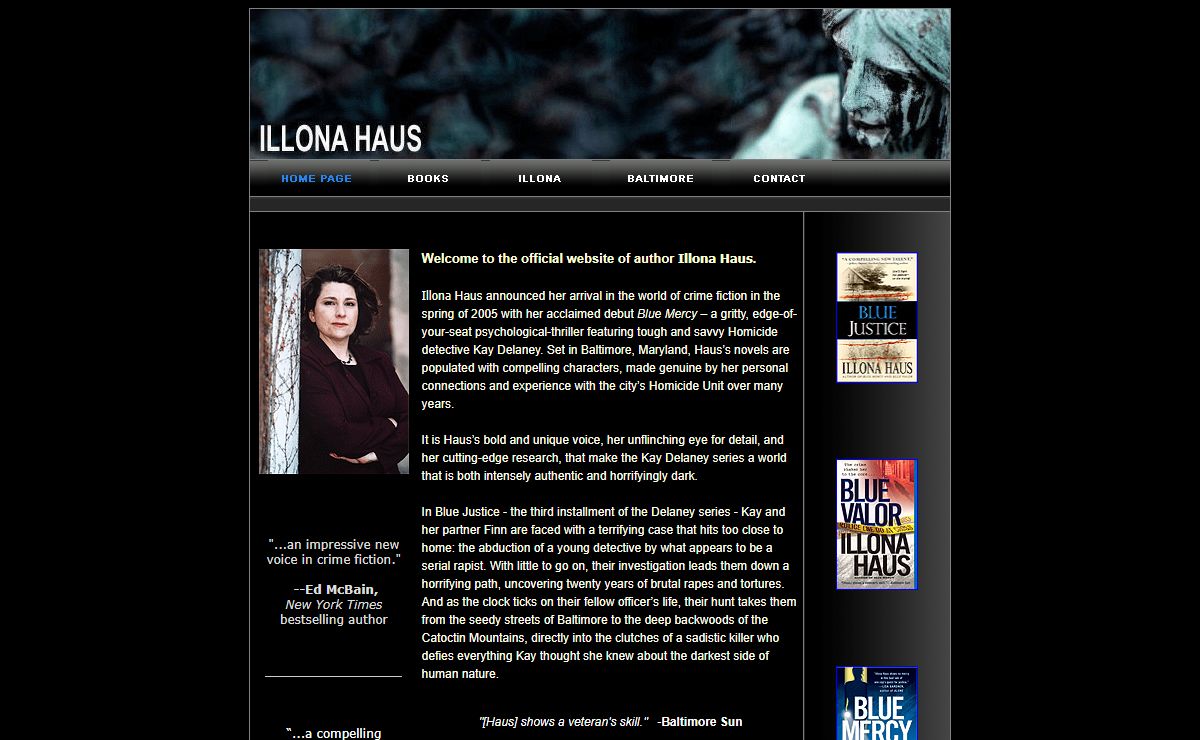 Illona Haus Mystery Writer and Author Blue Valor Kay Delaney