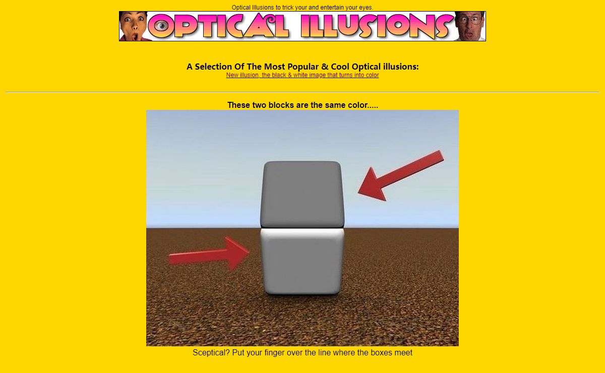 Optical Illusions funny, scary and amazing optical illusion magic to fool your eyes.