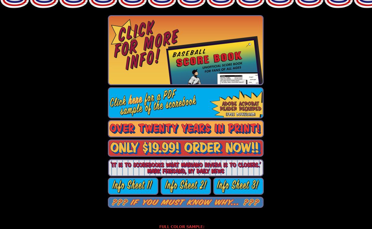 ilovetoscore.com :: baseball scorebooks