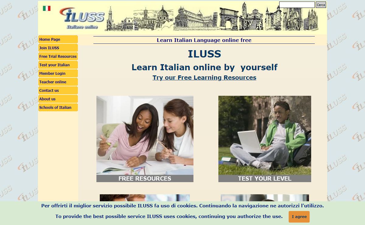 Learn Italian online by yourself - Self-learning Italian Language online