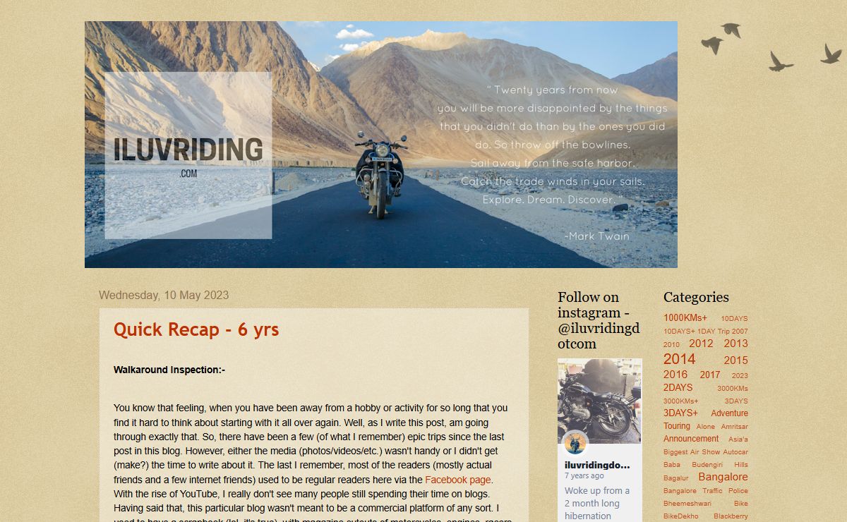 Sid's Motorcycle Diary