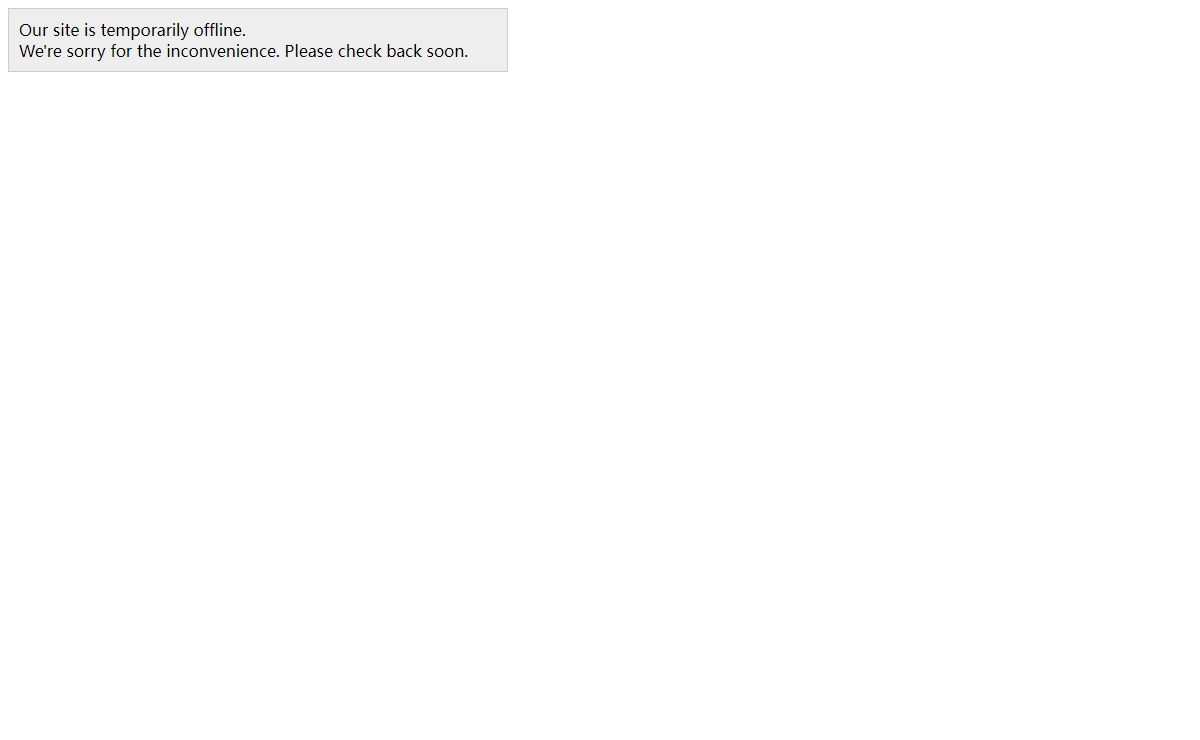 Our site is temporarily offline.