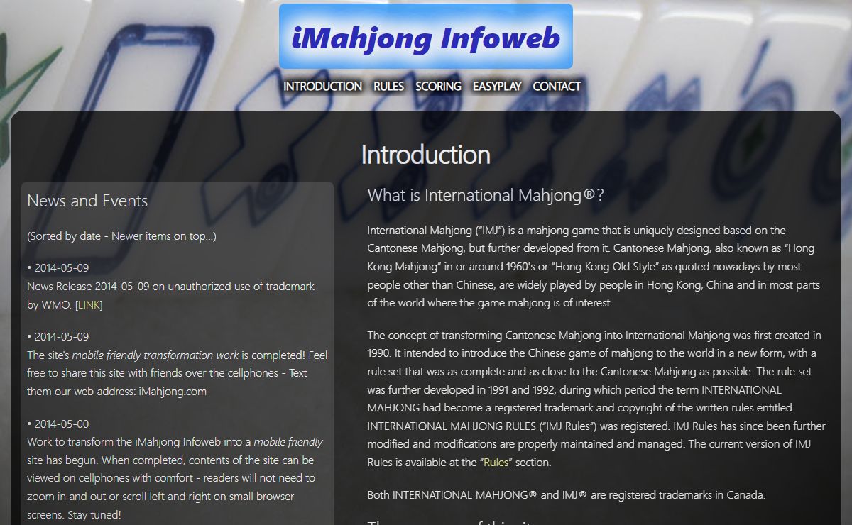 iMahjong Infoweb
