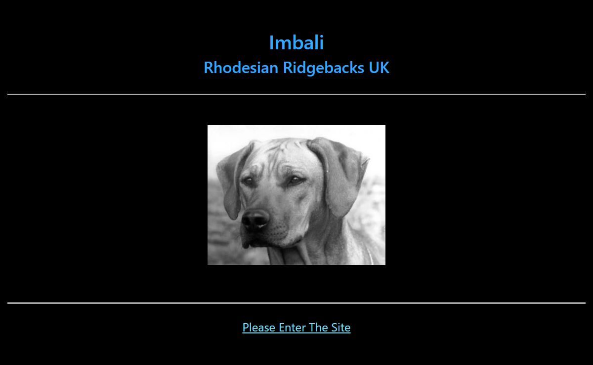 Imbali Rhodesian Ridgebacks UK