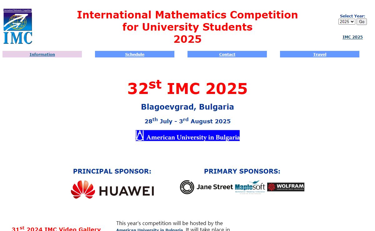 IMC - International Mathematics Competition for University Students