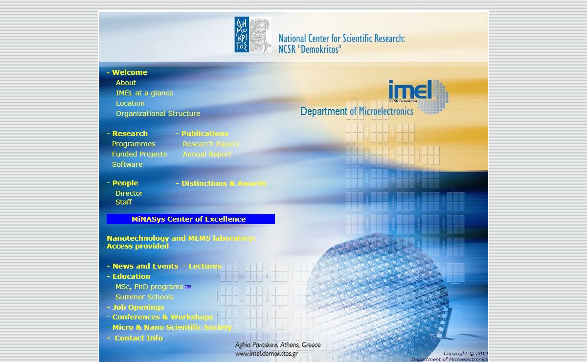 Institute of Microelectronics - N.C.S.R. Demokritos - Welcome