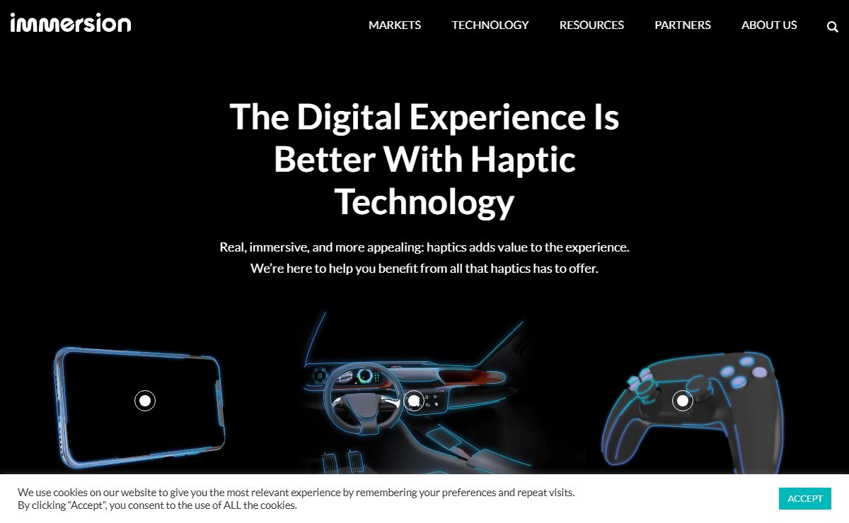 Home Page - Immersion - Haptic Technology