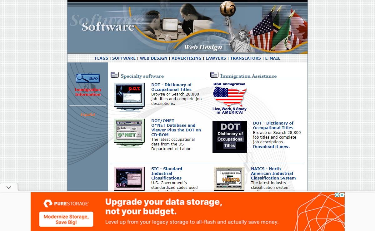 IMMIGRATION INFORMATION and Software - ITA; United States IMMIGRATION MENU - Immigration Assistant for Windows; Immigration USA for Windows