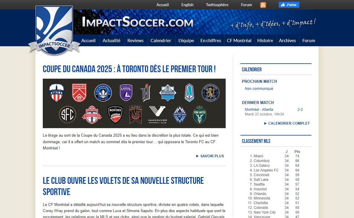 Plus d'Info, plus d'Idées, plus d'Impact - ImpactSoccer.com