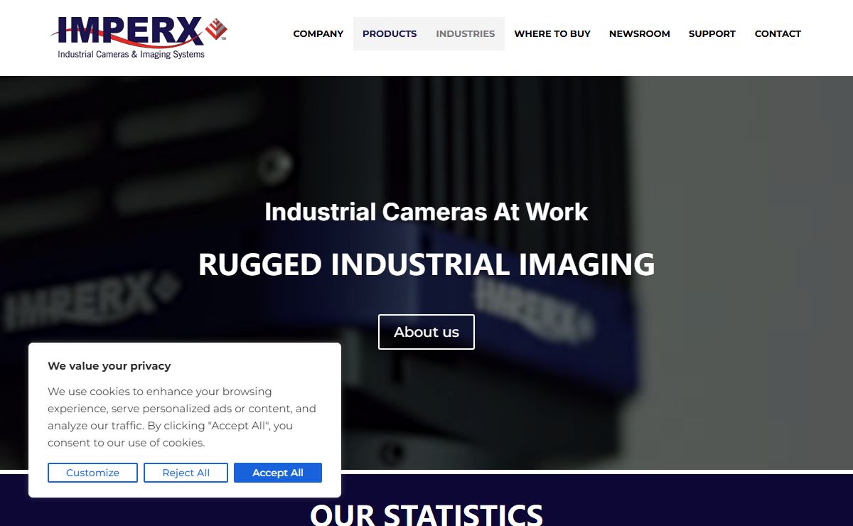 Industrial Cameras For Manufacturing, Vision & Inspection