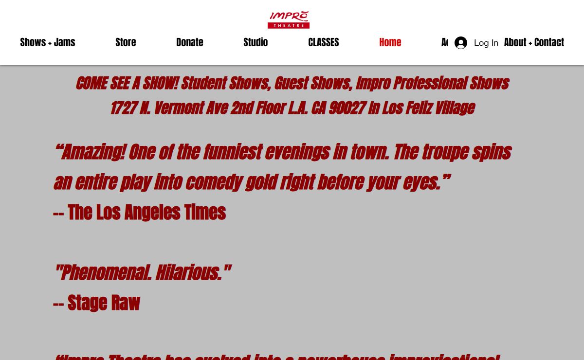 Impro Theatre | improv classes near me