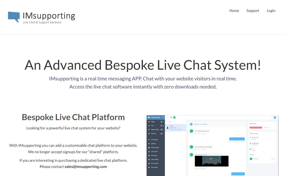 Live chat software, live chat plugin, live support software