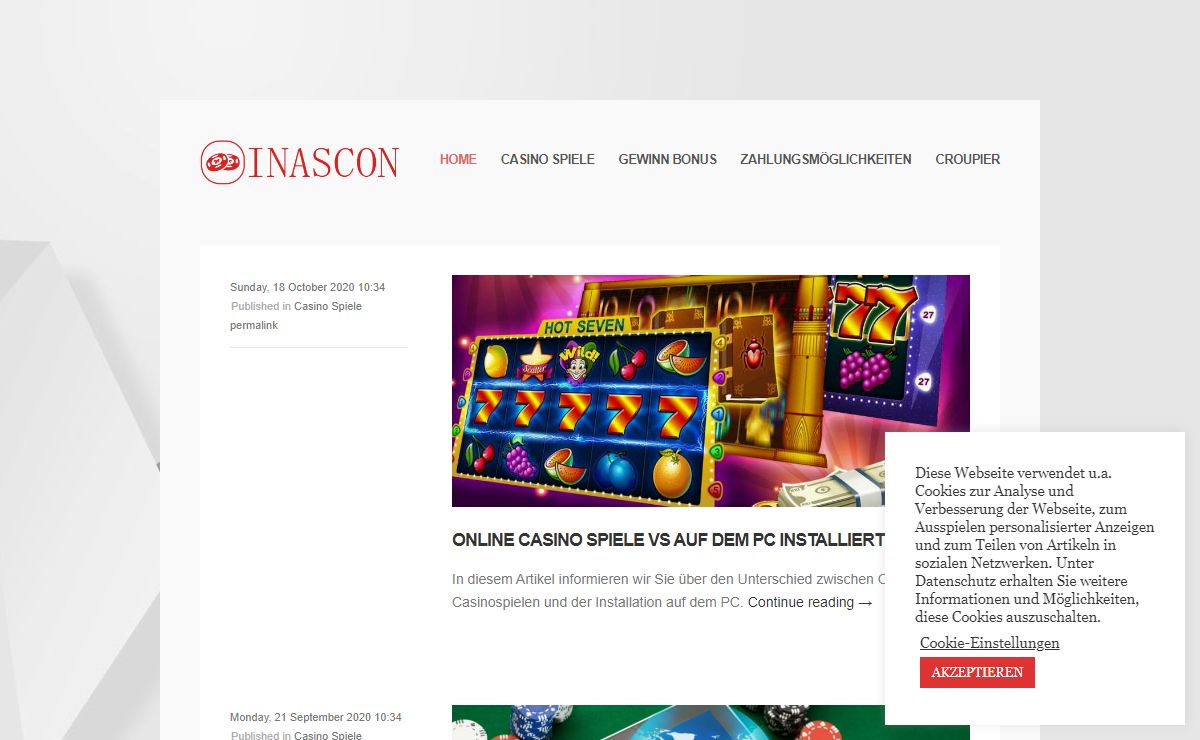 INASCON » Die Entwicklung von Online Glücksspielen