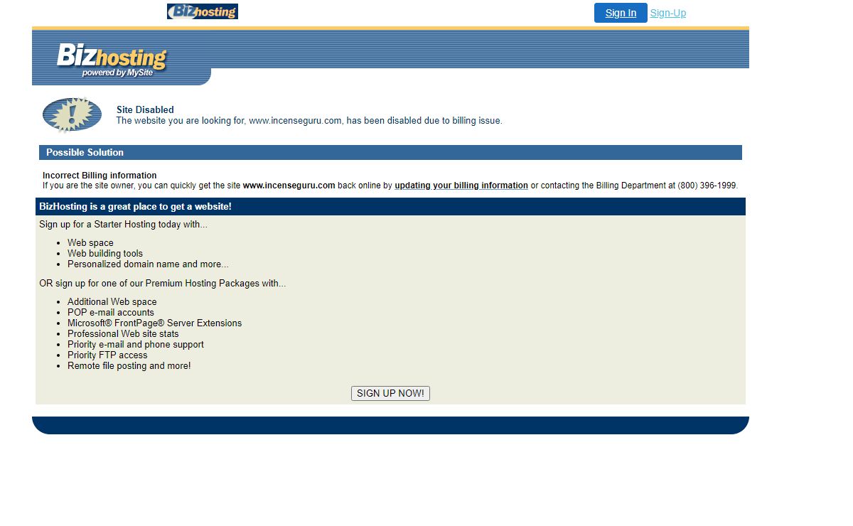 Bizhosting.com -- Hosting Option