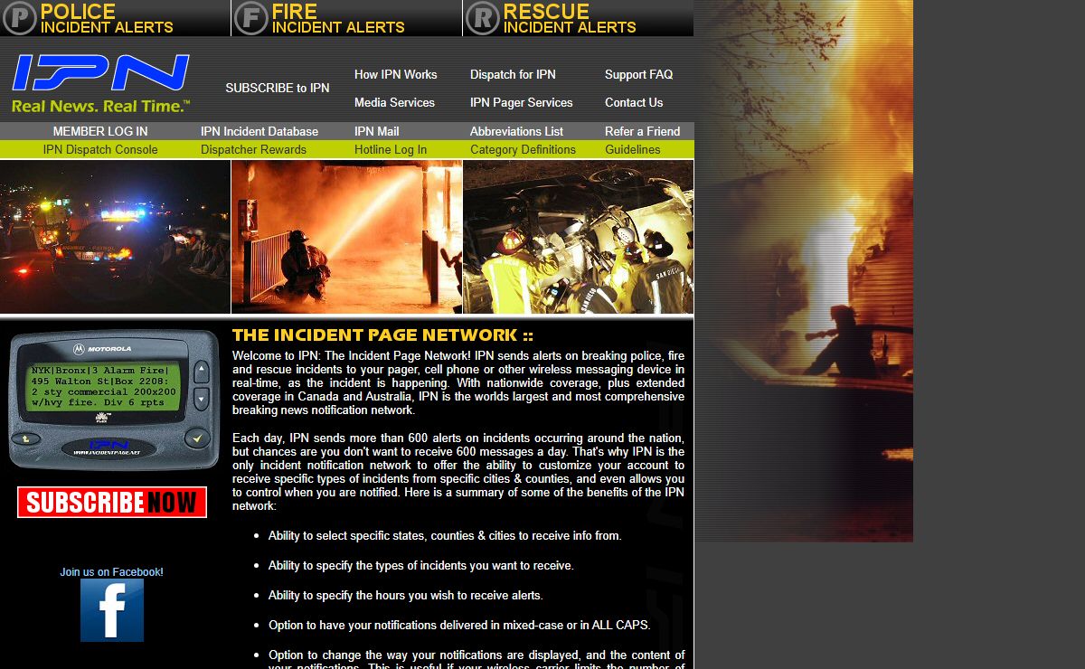 :: IPN :: Nationwide Fire & Police Incident Notification