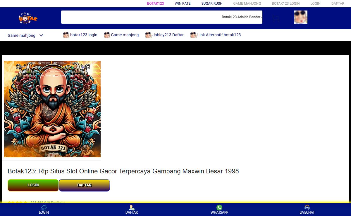 Botak123: Rtp Situs Slot Online Gacor Terpercaya Gampang Maxwin Besar 1998