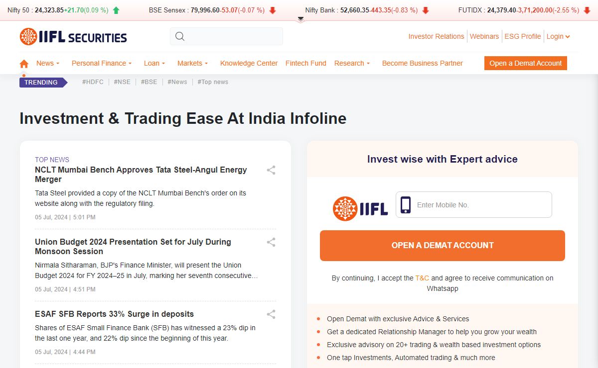 Online Trading, Broking & Investment in India | India Infoline (IIFL)