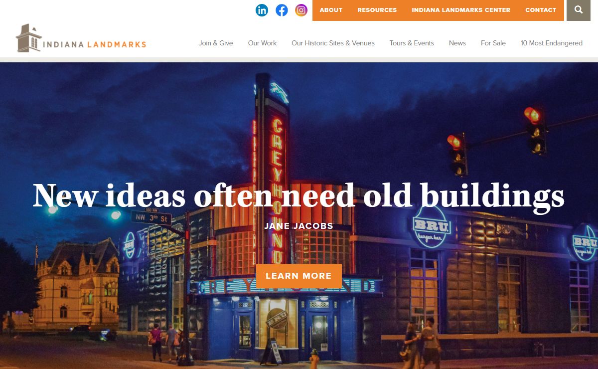 Indiana Landmarks and Historic Preservation - Indiana Landmarks