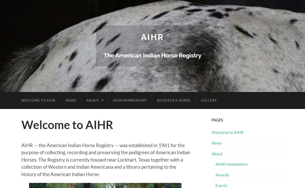 AIHR – The American Indian Horse Registry