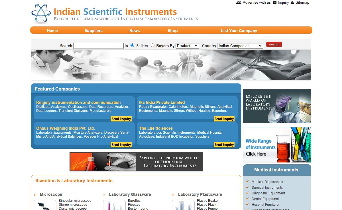 Scientific Instruments,Laboratory Equipments,Manufacturers,Exporters,Suppliers,India