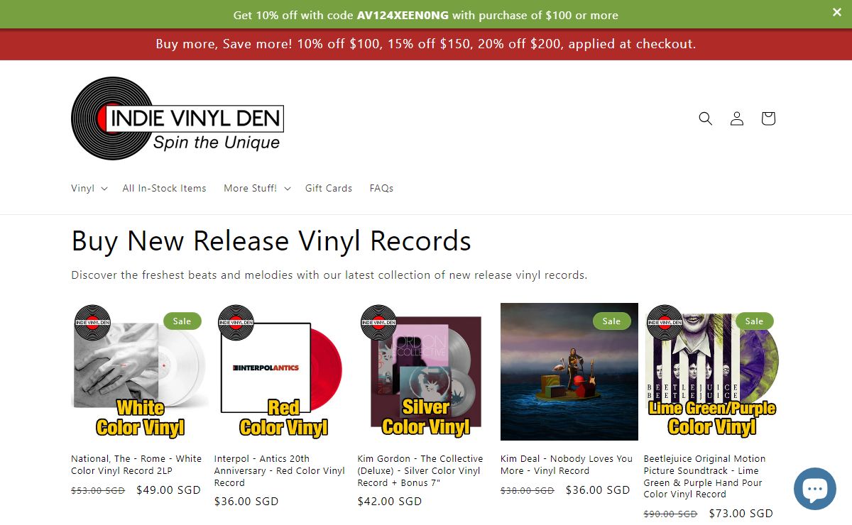 Vinyl Records for Sale | Shop Online Record Store 2024 – Indie Vinyl Den