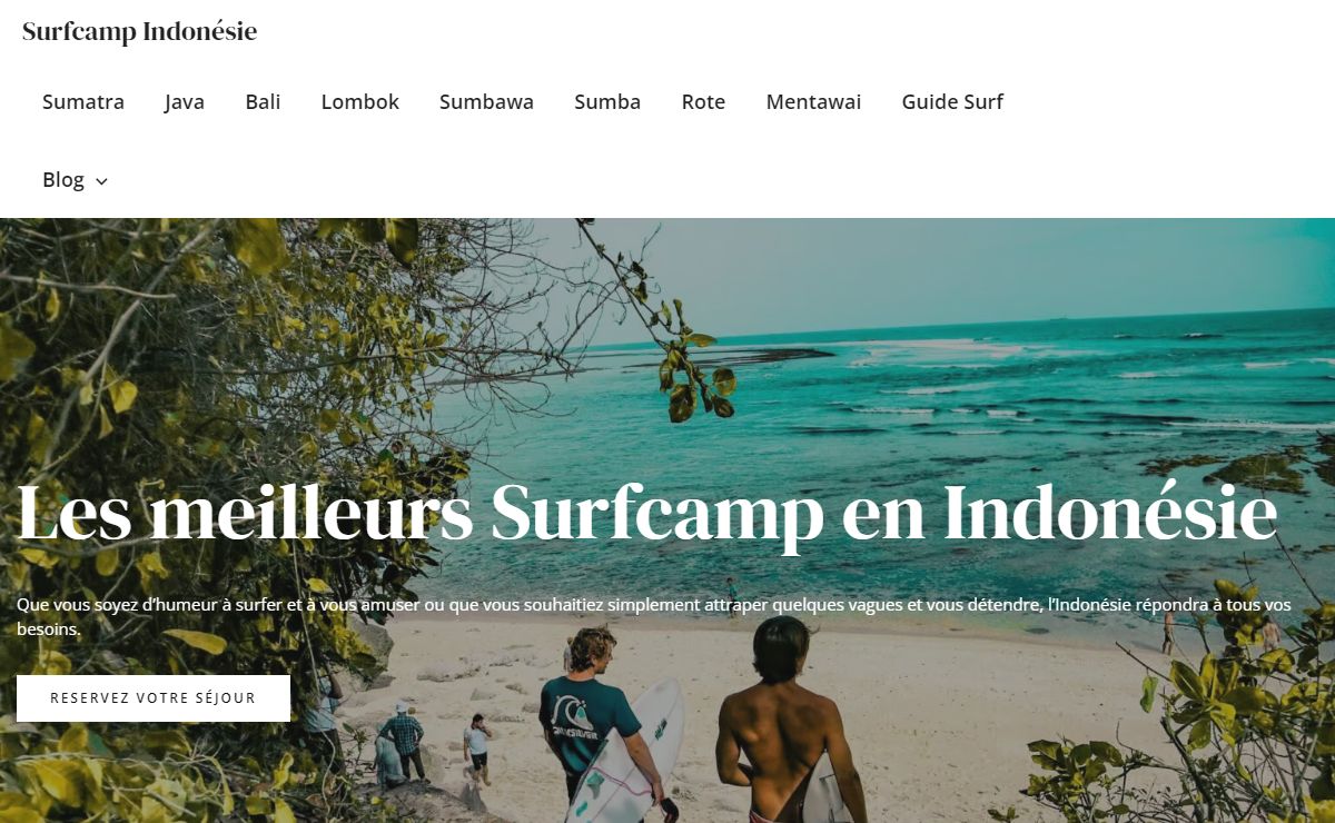 Surfcamp Indonésie