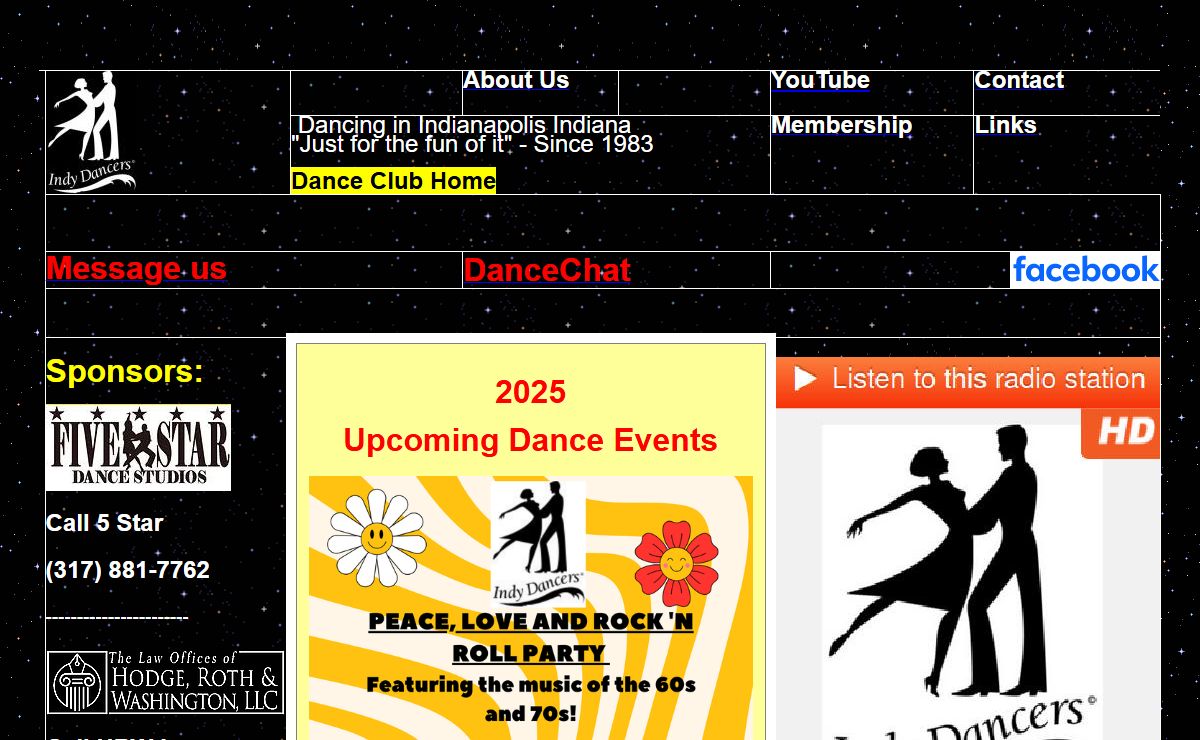 Indy Dancers is an Indianapolis Indiana Dance Club (501c7) - and member the American BOP Clubs - 2025