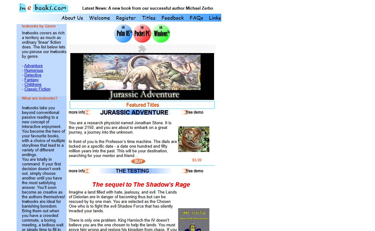 Palm and Pocket PC Interactive Adventures