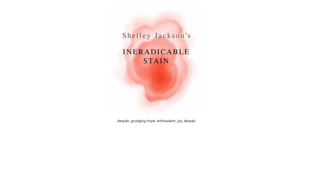 Shelley Jackson's INERADICABLE STAIN