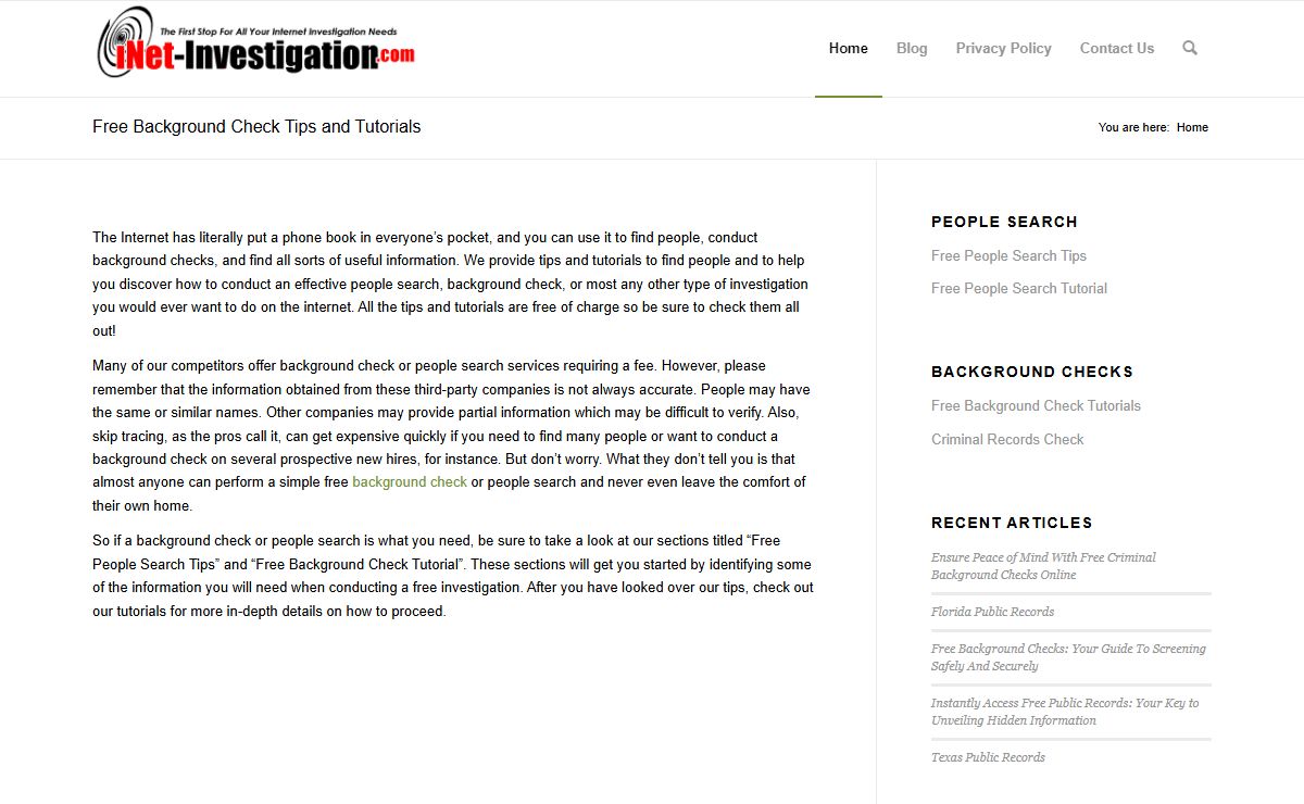 Free background check - People search - tips - tutorials