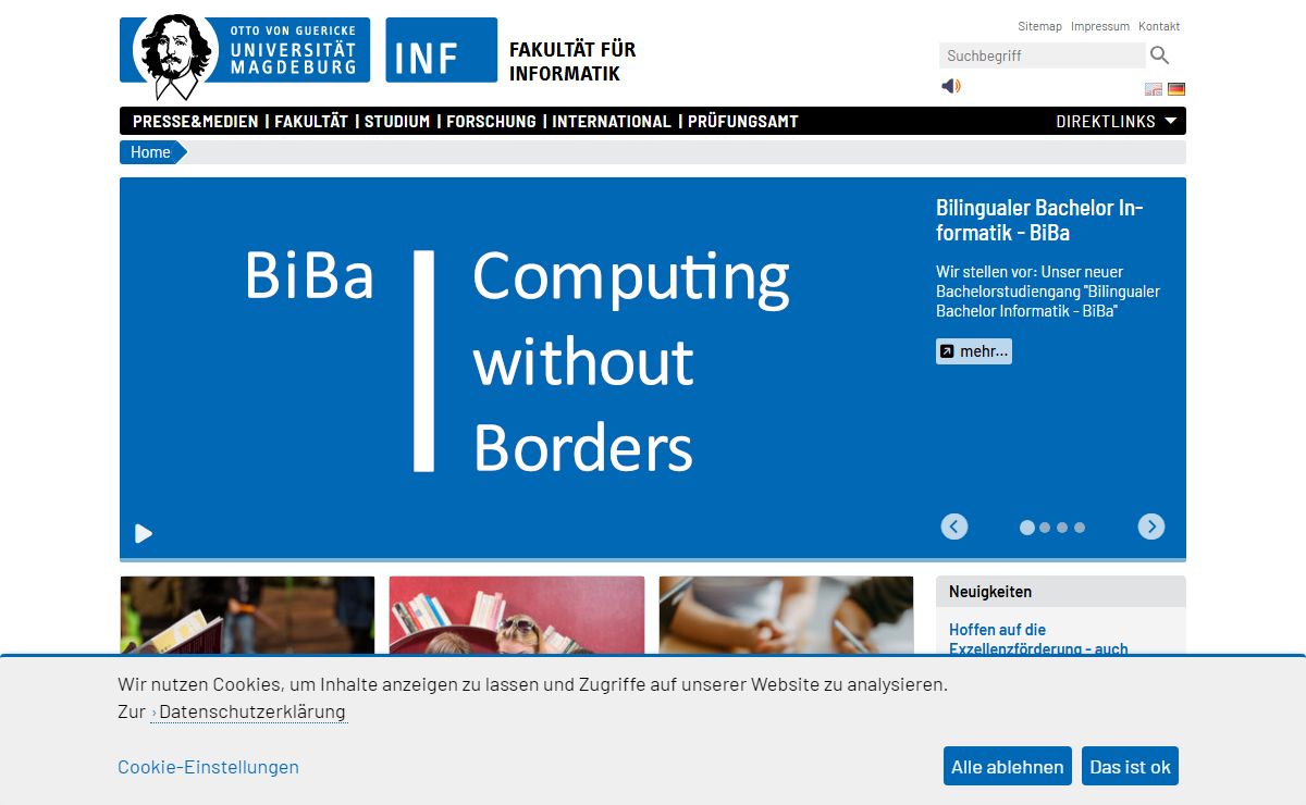 Fakultät für Informatik - OvGU Magdeburg Fakultät für Informatik